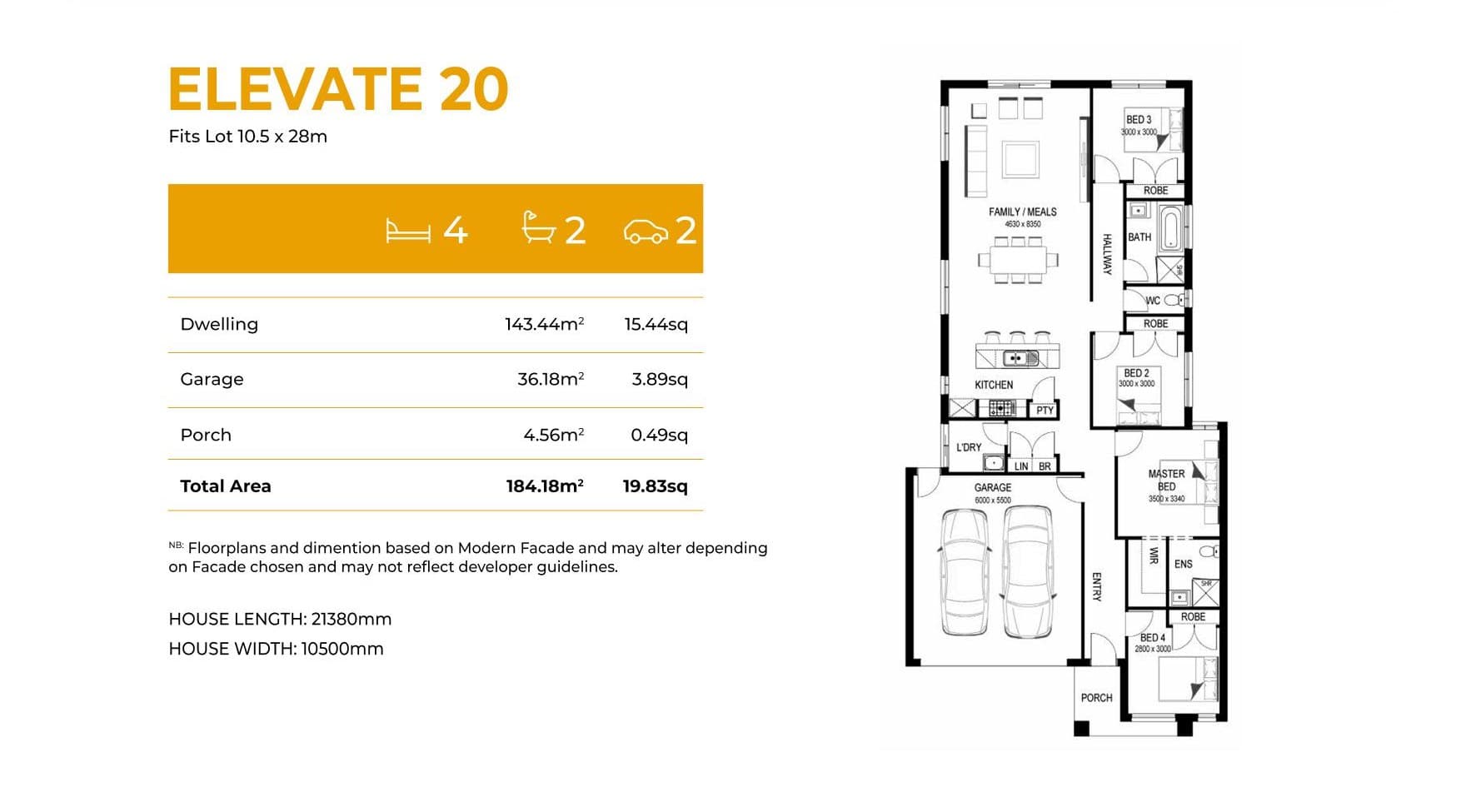 Elevate 20 elevation