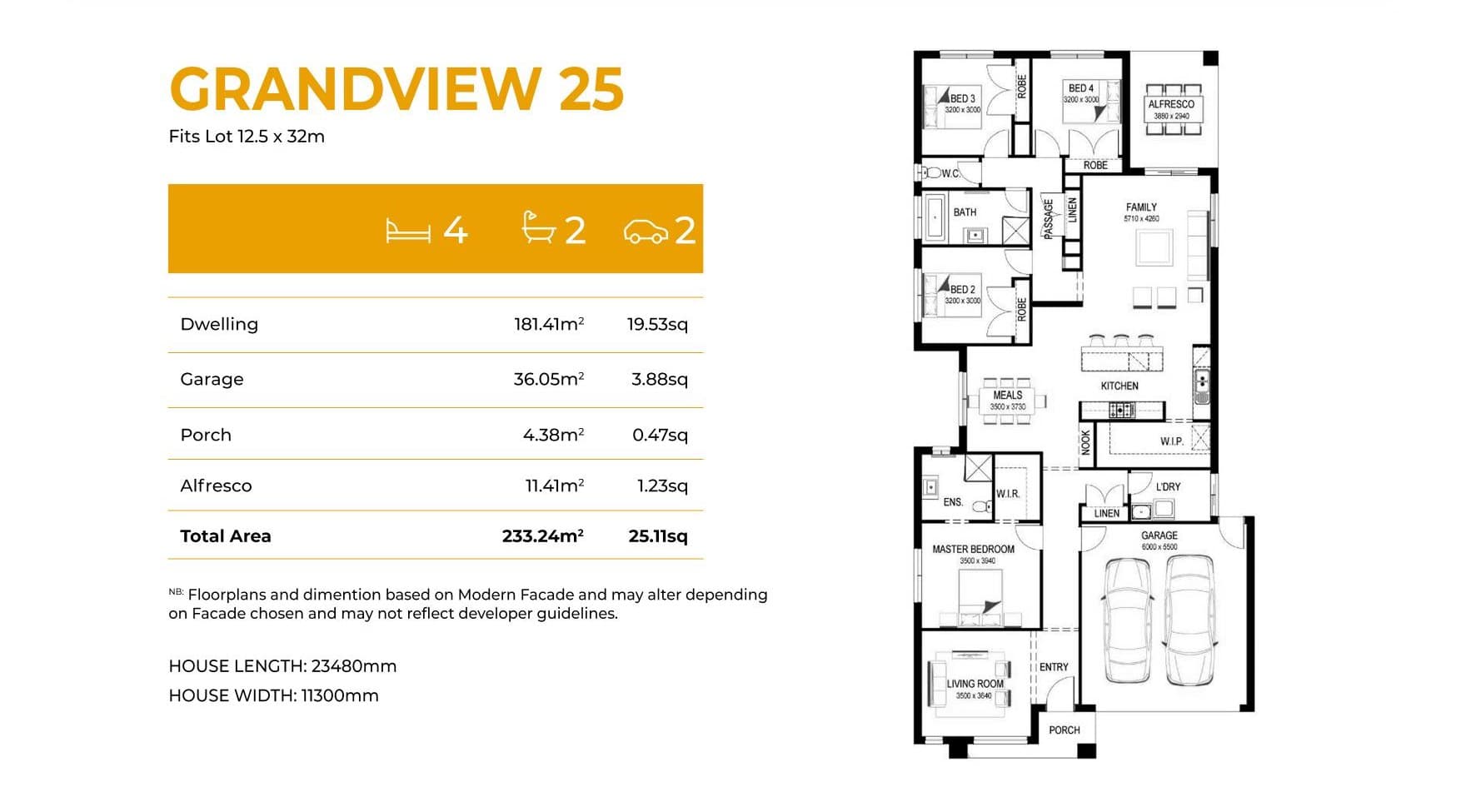 Grandview 25 elevation