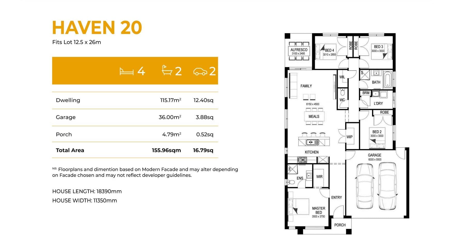 Haven 20 elevation