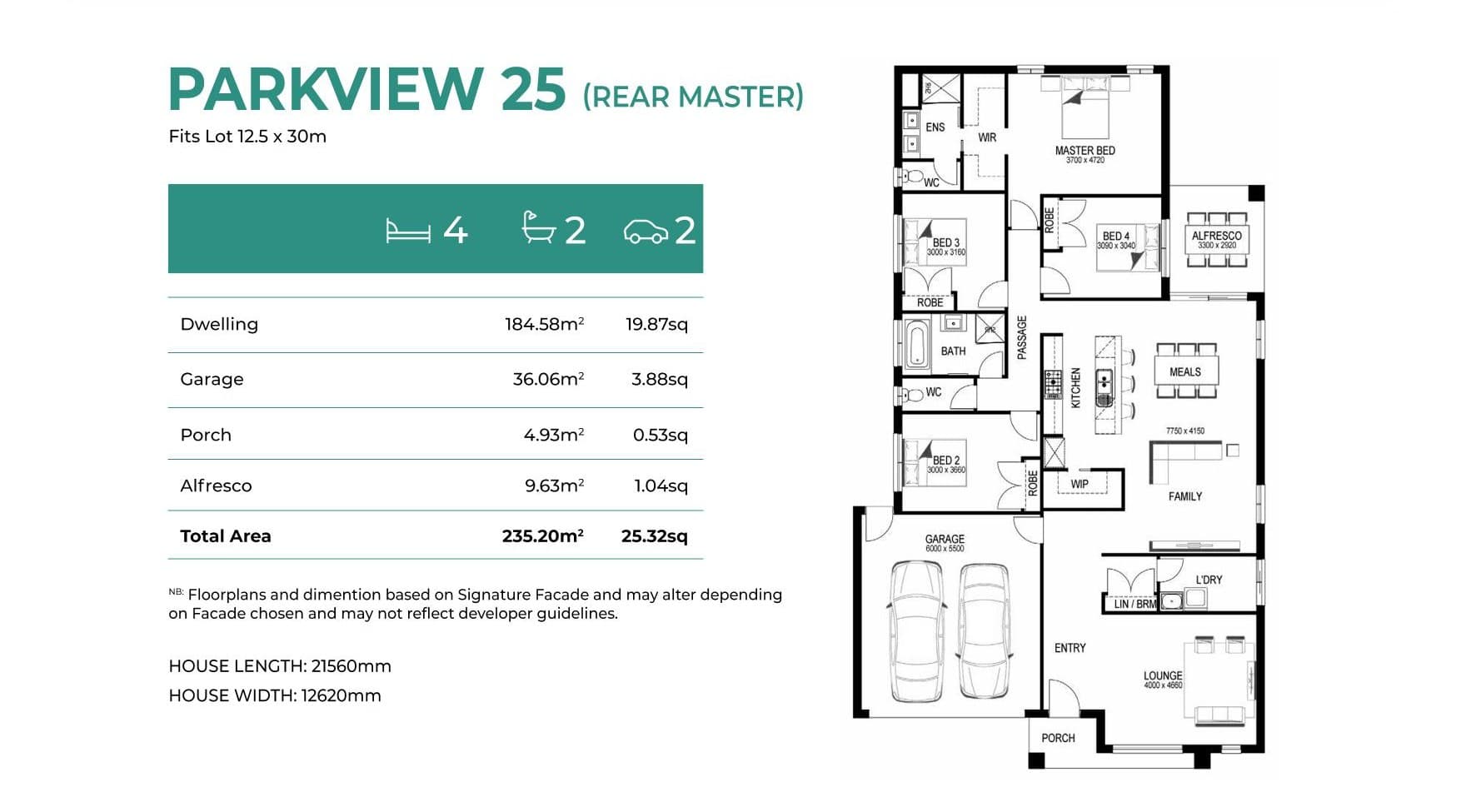 Parkview 25 elevation