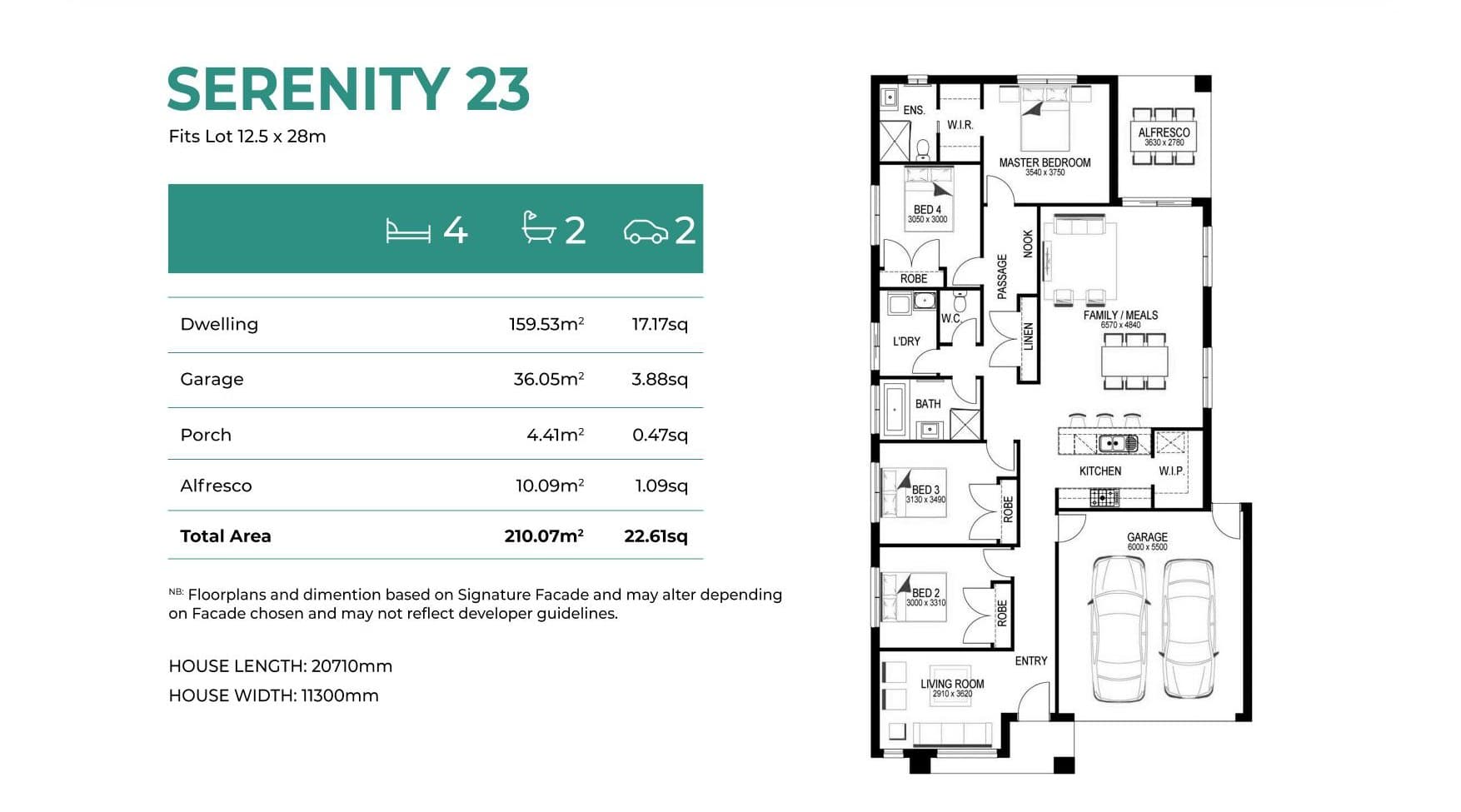 Serenity 23 elevation