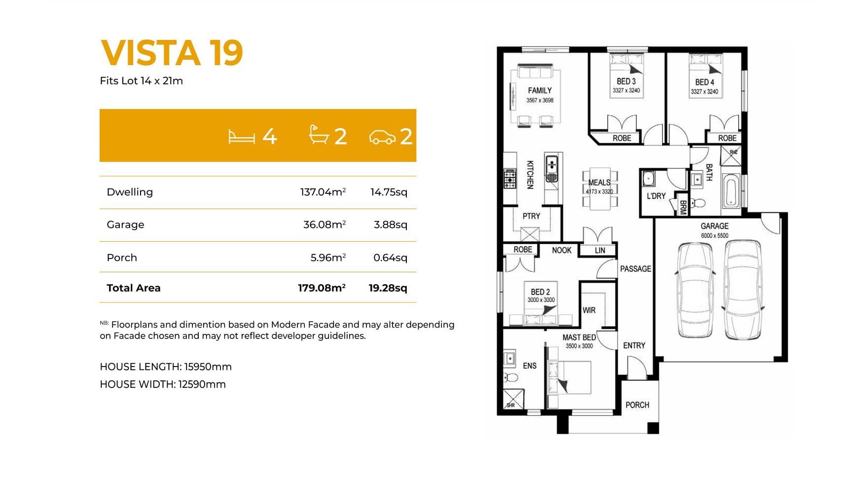Vista 19 elevation