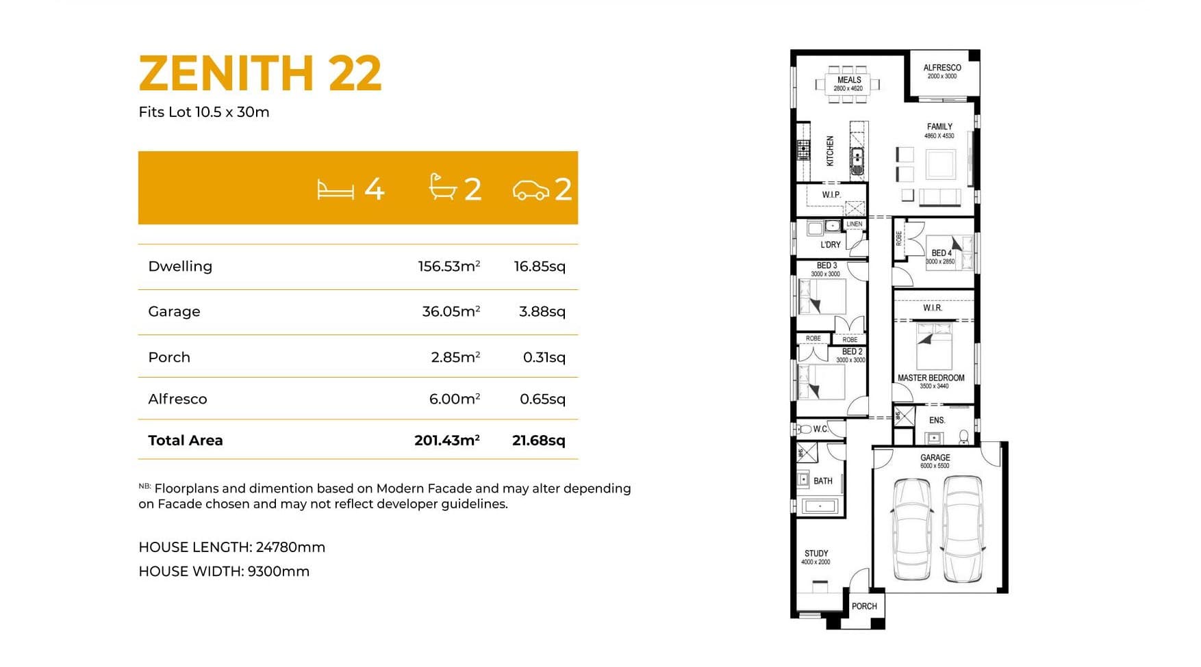Zenith 22 elevation